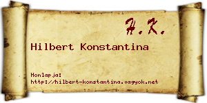 Hilbert Konstantina névjegykártya